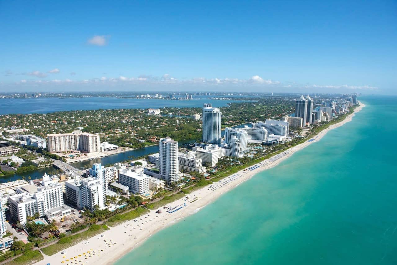 a coastal view of Miami